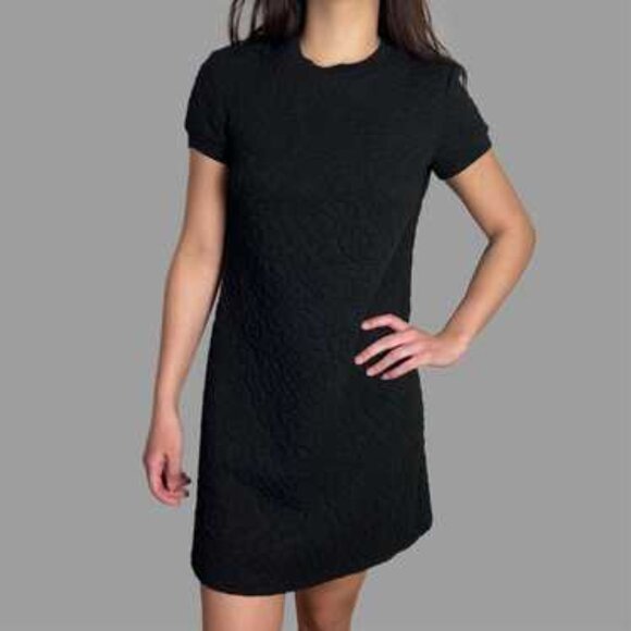 Zara Dresses & Skirts - Zara Women's Elegant Black Textured Dress Medium